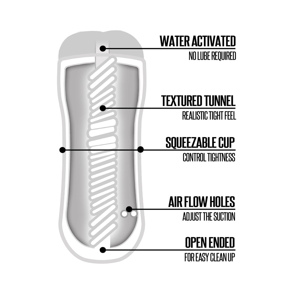 Happy Ending Just Add Water Self Lubricating Shower Stroker - Ass
