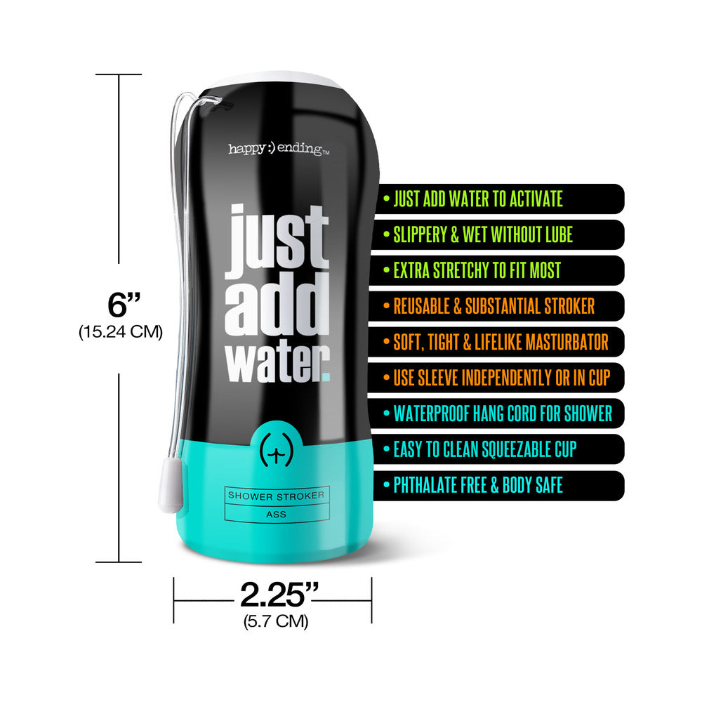 Happy Ending Just Add Water Self Lubricating Shower Stroker - Ass