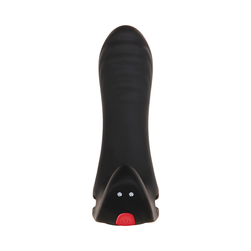 Zero Tolerance Vibrating Girth Enhancer Remote-Controlled Silicone Sheath Black