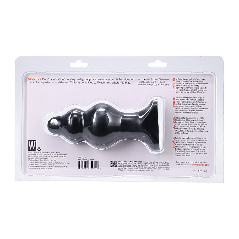 Tantus Severin Large Anal Plug Onyx