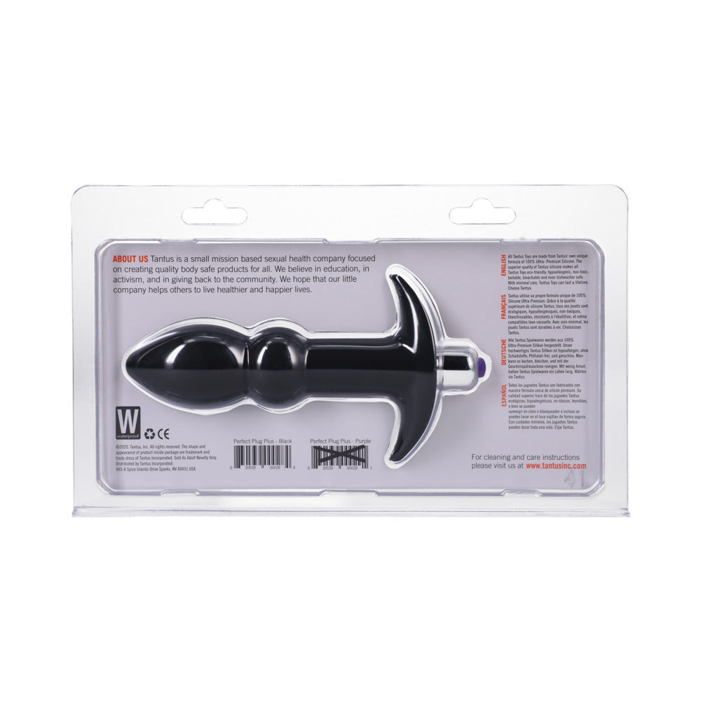 Tantus Perfect Plug Plus Vibrating Anal Plug Onyx