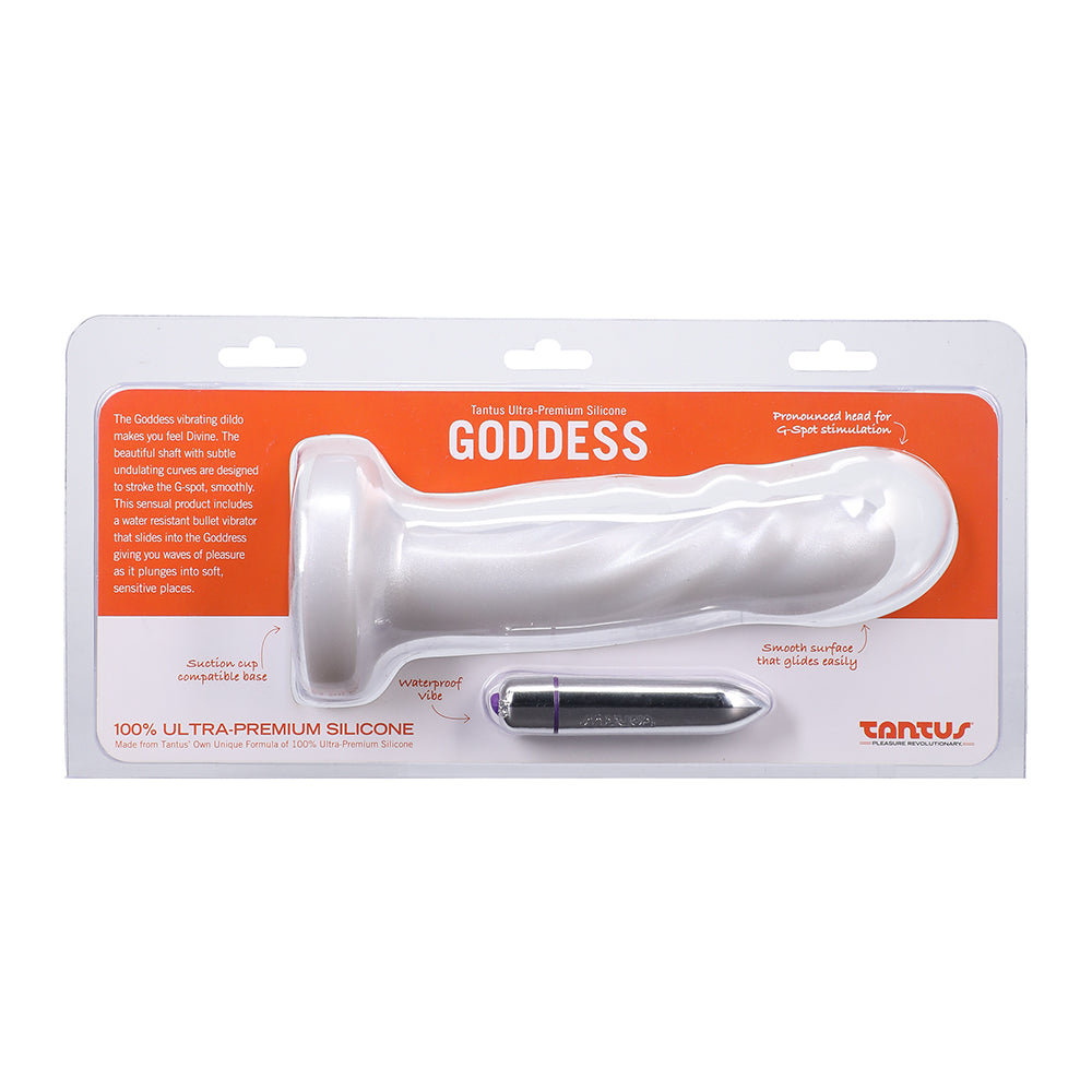 Tantus Goddess Vibrating 6.25 in. Dildo Pearl