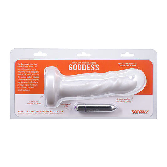 Tantus Goddess Vibrating 6.25 in. Dildo Pearl