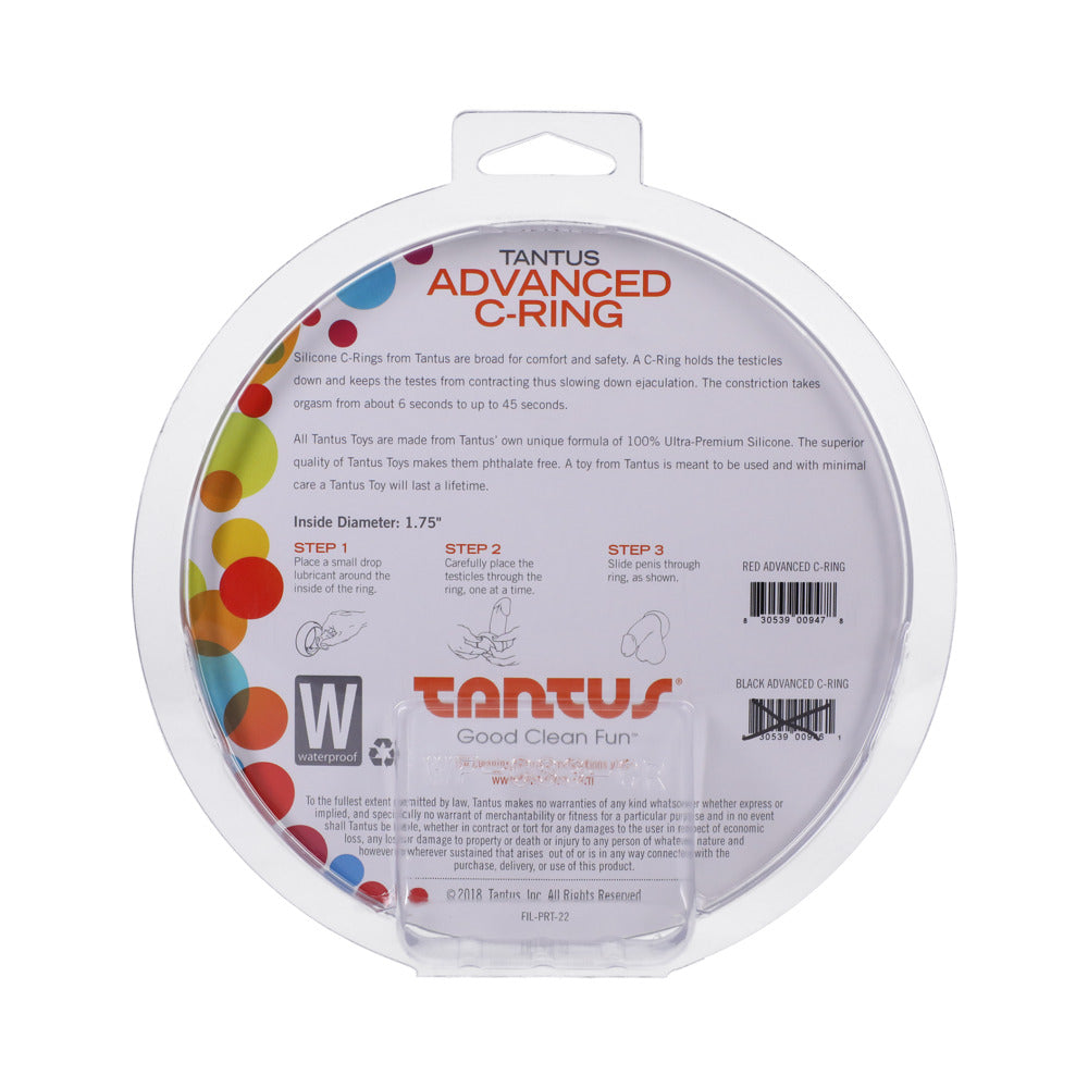 Tantus Advanced C-Ring 1.75 in. Crimson