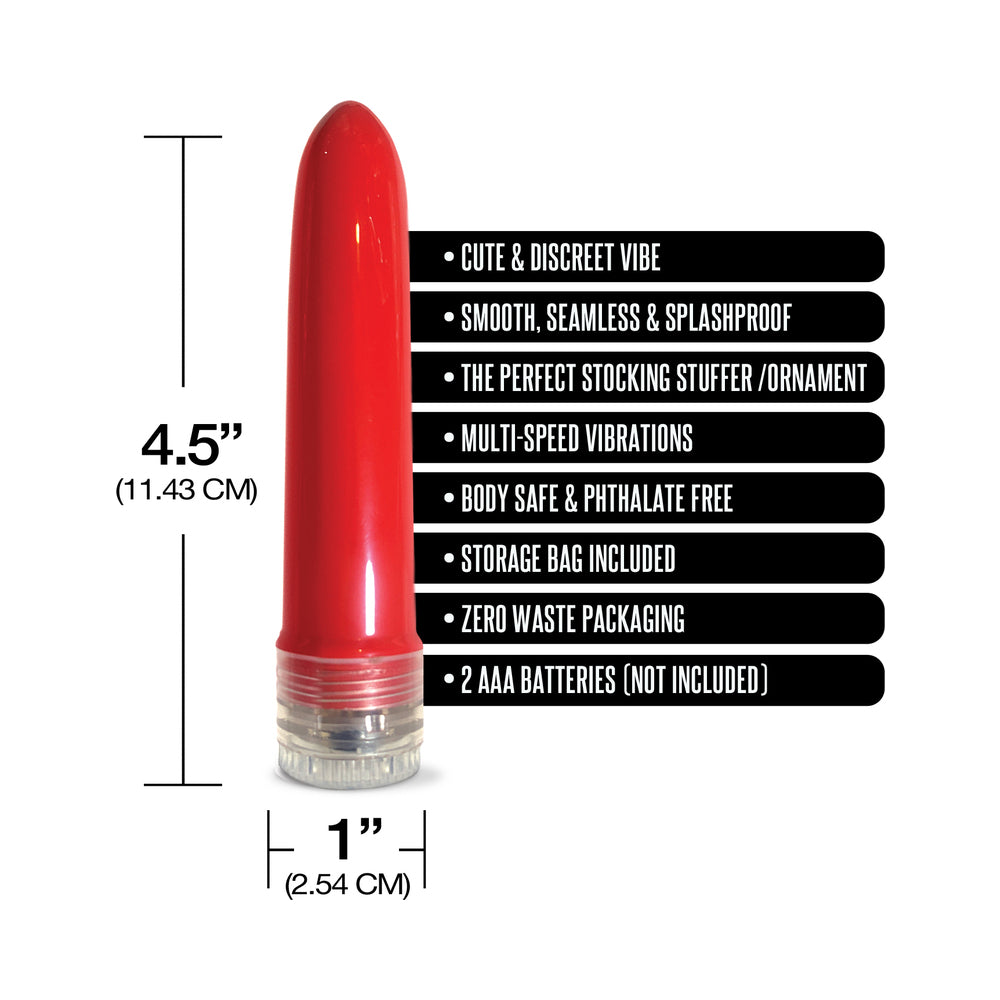 Naughty List Gift Socks And A Sex Toy 4 in. Multi-Speed Vibe With Storage Bag