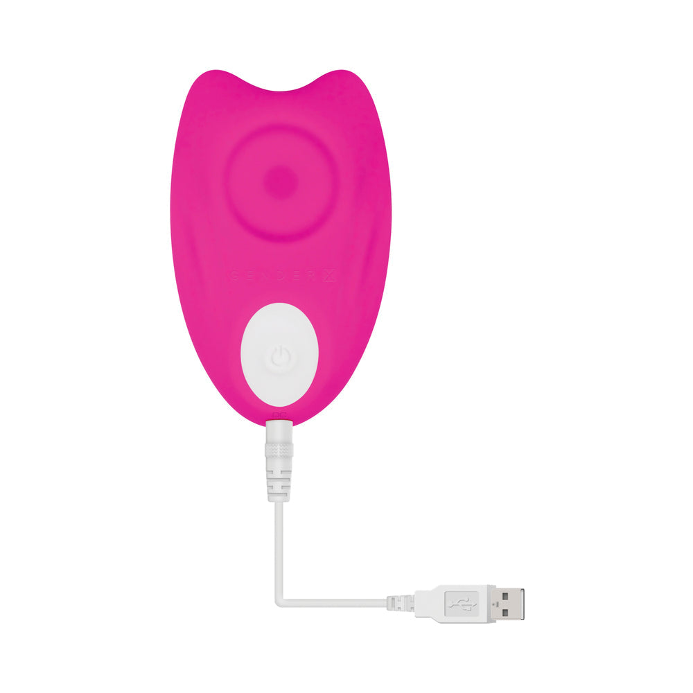 Gender X Under The Radar Rechargeable Remote-Controlled Magnetic Silicone Underwear Vibrator Pink