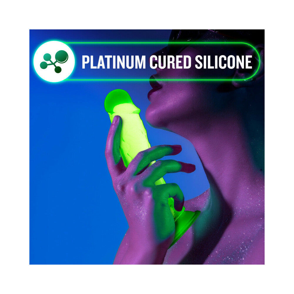 Neo Elite Glow in the Dark Viper 7 in. Dual-Density Dildo Neon Green