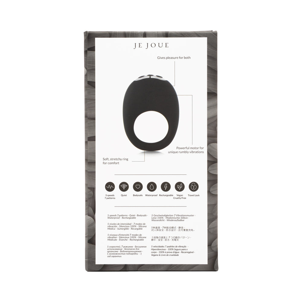 Je Joue Mio Rechargeable Vibrating Silicone Cock Ring Black