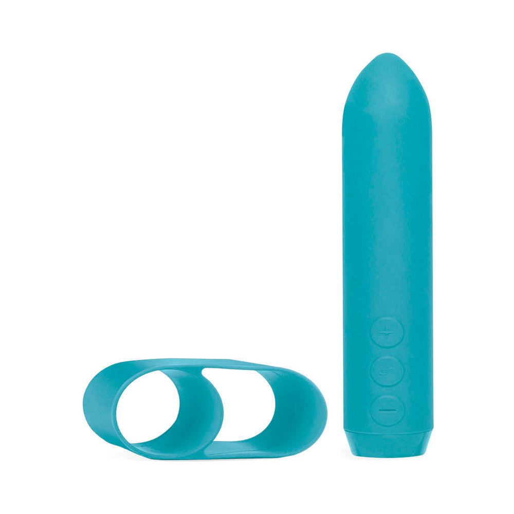Je Joue Classic Bullet Vibrator Rechargeable Silicone with Finger Sleeve Teal