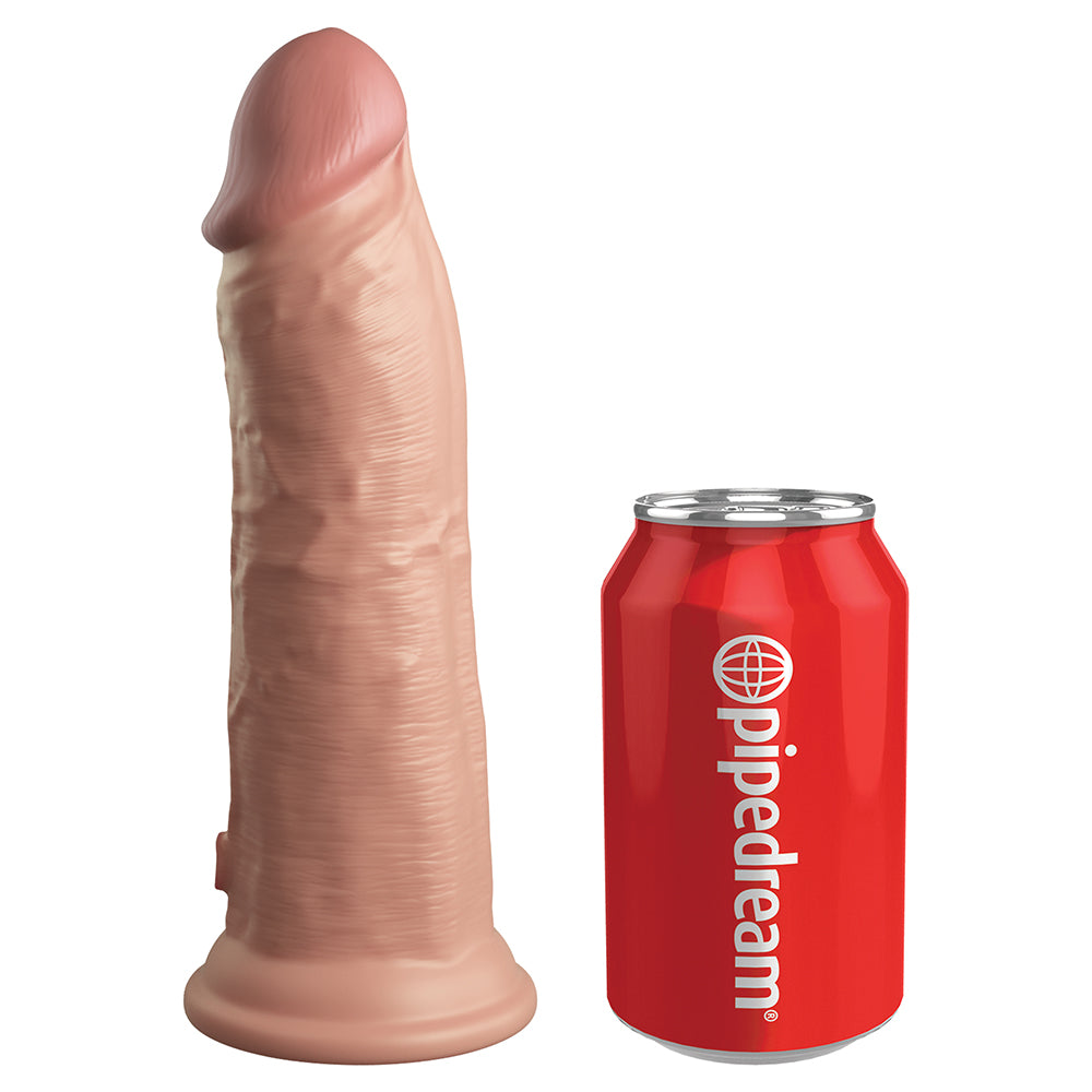 King Cock Elite 8 in. Dual Density Silicone Cock Realistic Dildo With Suction Cup Beige