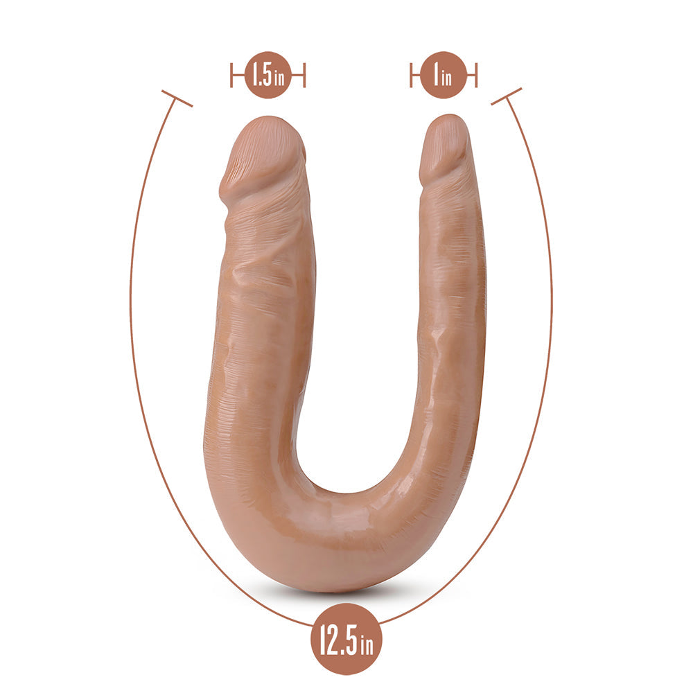 Dr. Skin Mini Double Dong Realistic 12 in. Dual-Ended Dildo Tan