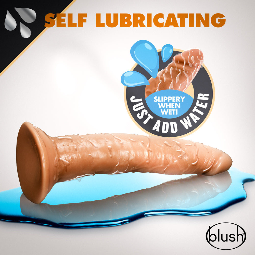 Dr. Skin Glide Realistic 7.5 in. Self-Lubricating Dildo Tan