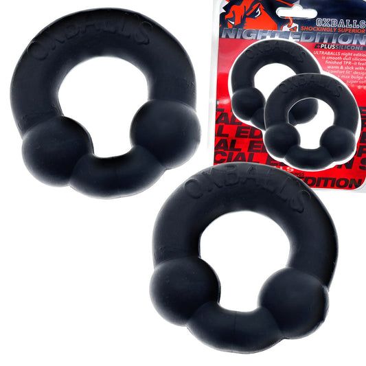 OxBalls Ultraballs 2-Pack Cockring Plus+Silicone Special Edition Night - product photo