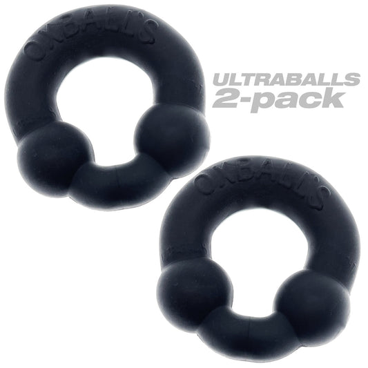 OxBalls Ultraballs 2-Pack Cockring Plus+Silicone Special Edition Night - product photo 2