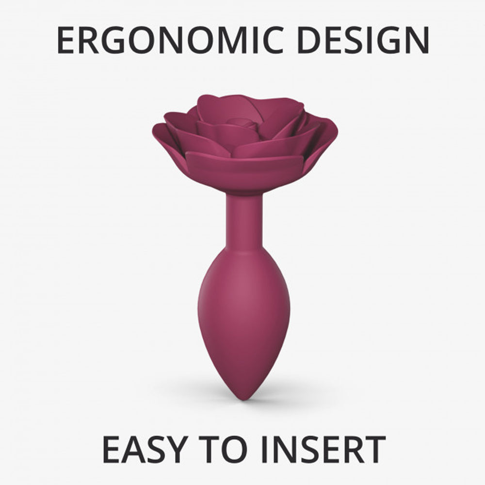 Love to Love Open Roses Silicone Anal Plug Plum Star Medium