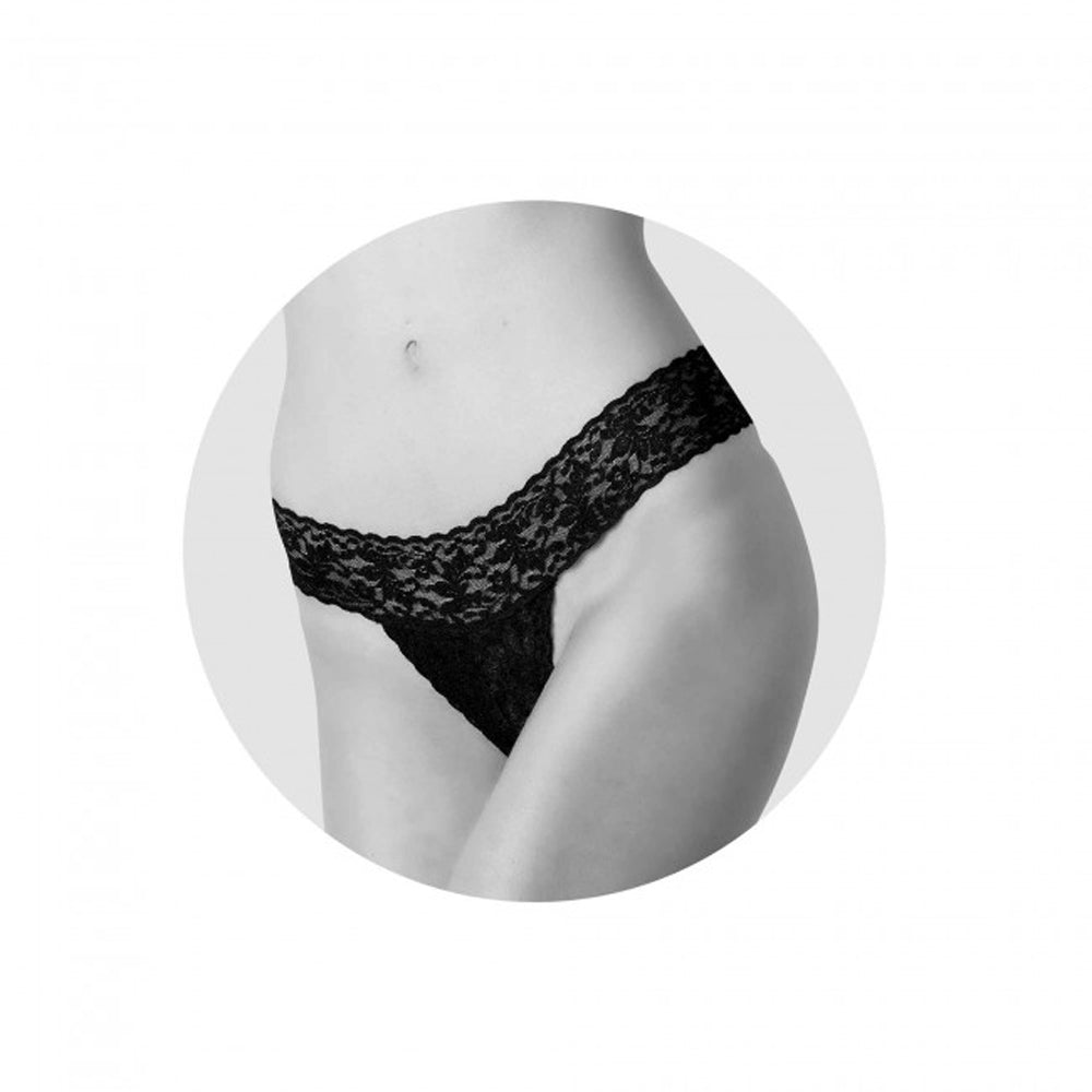 Love to Love Secret Panty 2 Rechargeable Vibrating Panty Set With Remote Black Onyx (box)