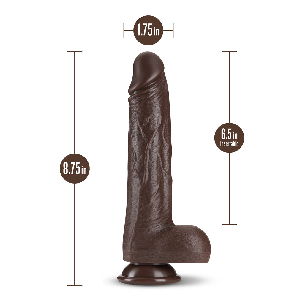 Dr. Skin Dr. Murphy 8 in. Thrusting & Gyrating Dildo with Remote Control Brown