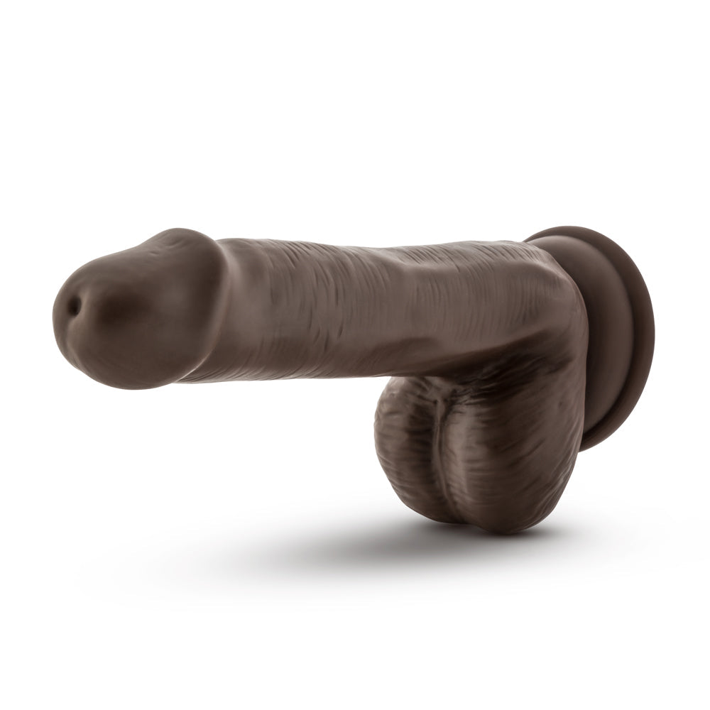 Dr. Skin Silicone Dr. Daniel 6.5 in. Posable Dildo with Balls Brown