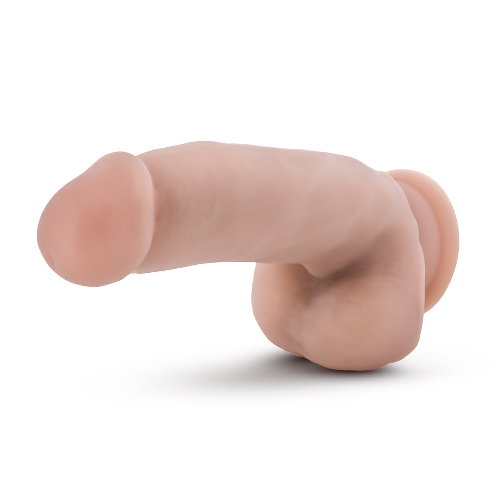 Dr. Skin Silicone Dr. Samuel Realistic 7 in. Posable Dildo with Balls Beige