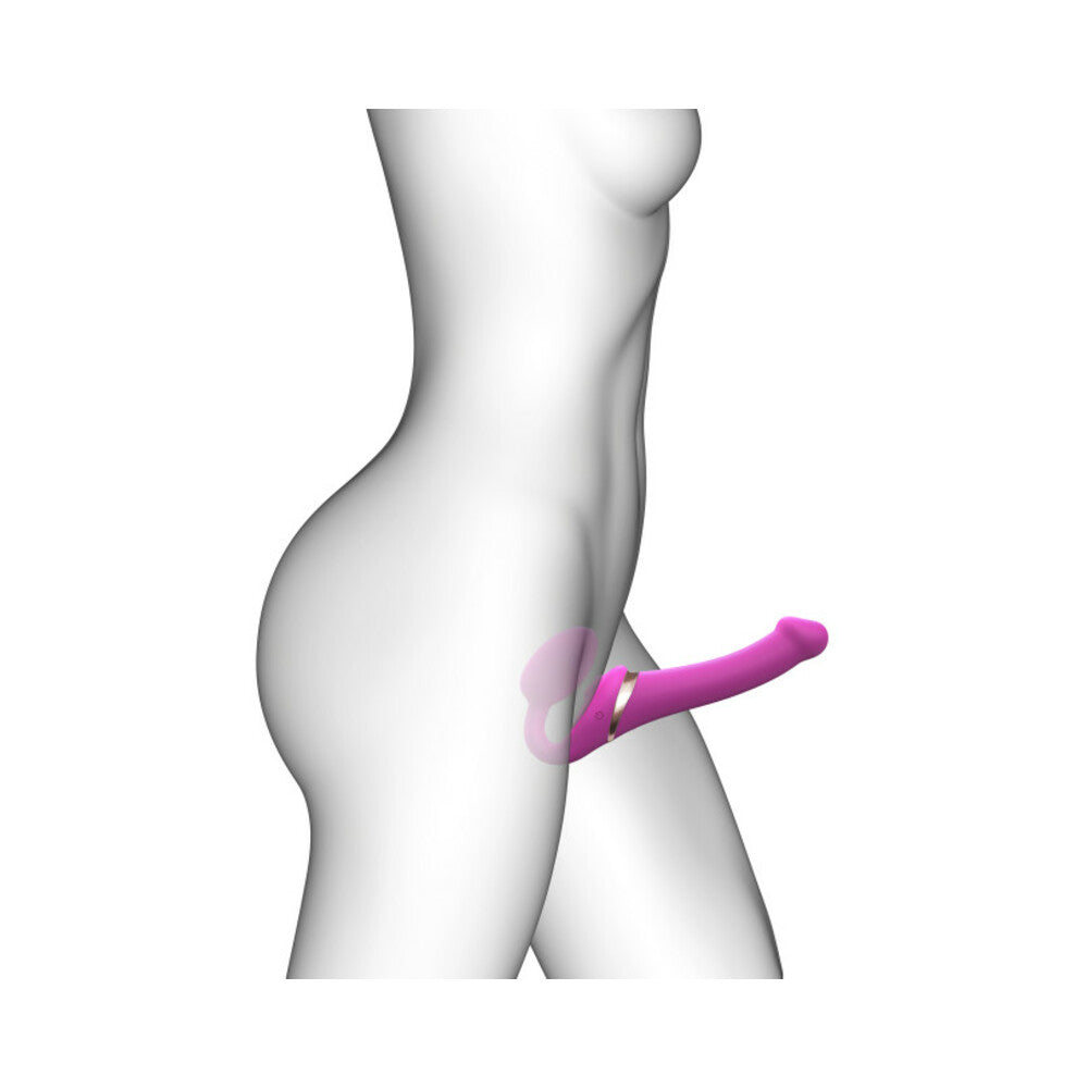 Strap-On-Me Rechargeable Remote-Controlled Multi Orgasm Bendable Strapless Strap-On Fuchsia XLarge