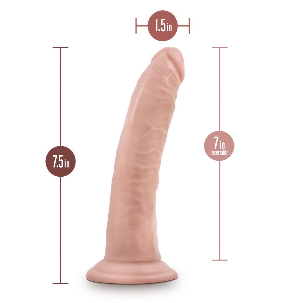 Dr. Skin Plus Realistic 7 in. Triple Density Posable Dildo Beige