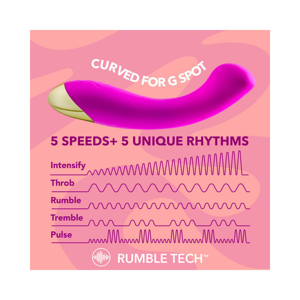 Aria Bangin'' AF Rechargeable Silicone G-Spot Vibrator Purple