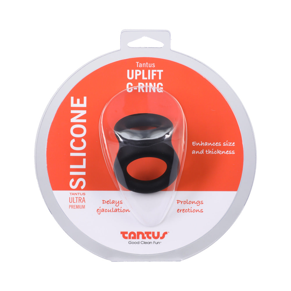Tantus Uplift C-Ring Cock and Ball Sling Onyx