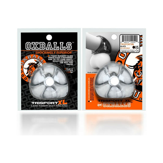 Oxballs Tri-Sport XL Thicker 3-Ring Sling Clear - product photo