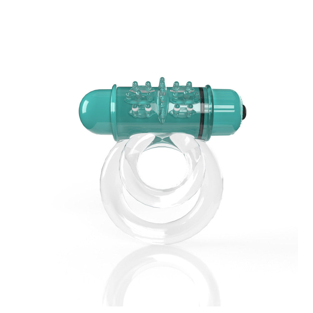 Screaming O 4B DoubleO 6 Vibrating Double Cockring Kiwi