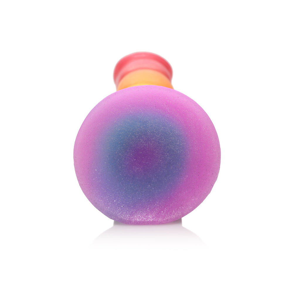 Simply Sweet Swirl 6.5 in. Silicone Dildo Rainbow
