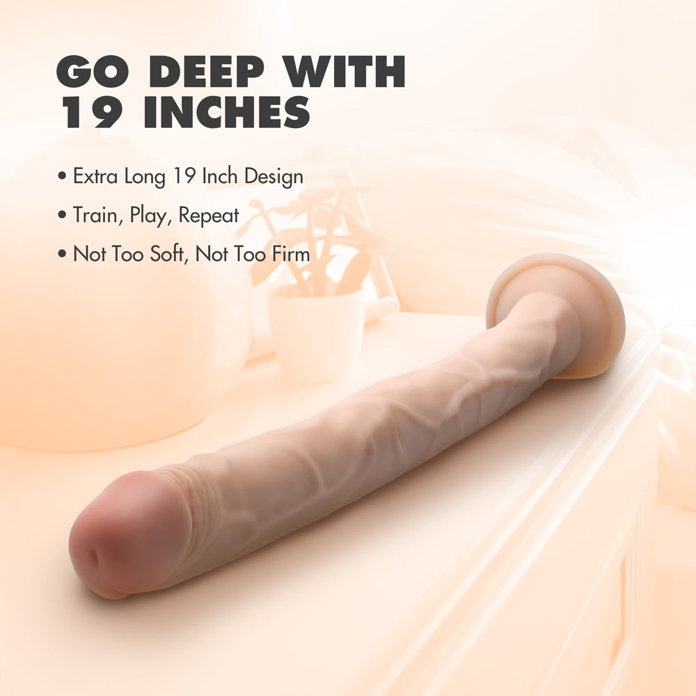 Dr. Skin 19 in. Dildo Beige