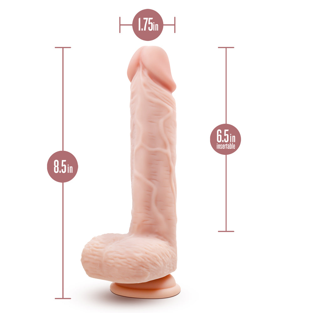 Dr. Skin Silicone Dr. Ethan 8.5 in. Gyrating Dildo with Remote Control Beige