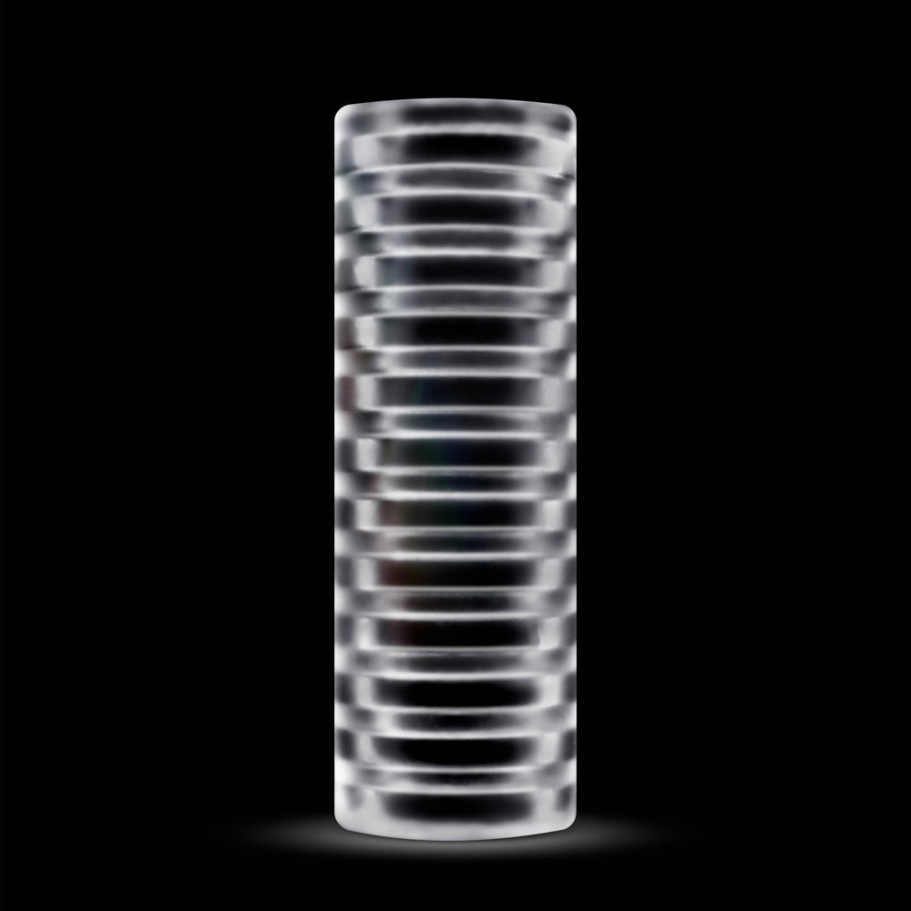 RIZE! Ribz Glow in the Dark Self-Lubricating Stroker Clear