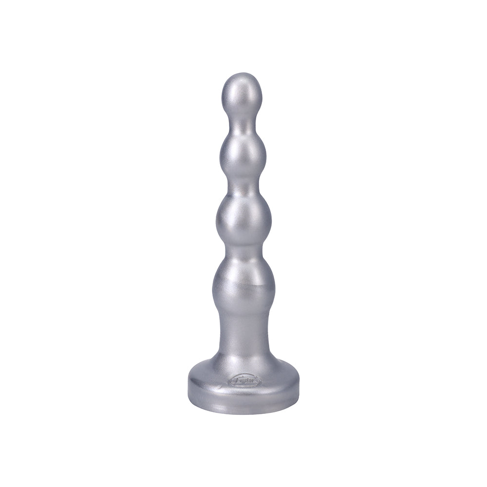 Tantus Ripple Large 8 in. Anal Beads Dildo Medium-Firm Silver