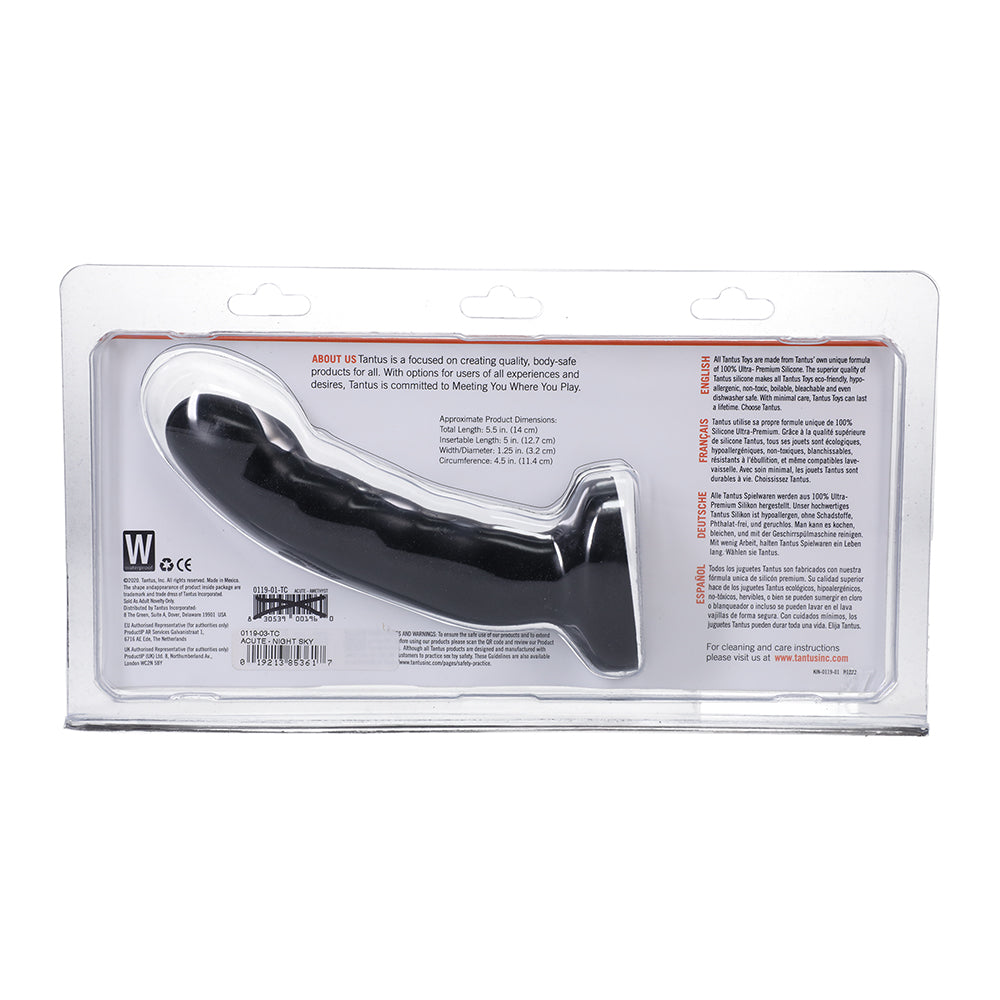 Tantus Acute 5.5 in. Curved Dildo Medium-Firm Night Sky