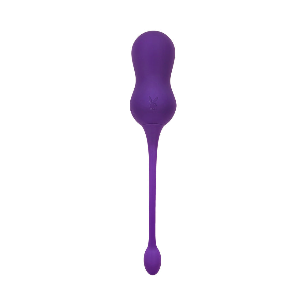 Playboy Double Time Rechargeable Remote Controlled Vibrating Silicone Dual Kegel Balls Acai