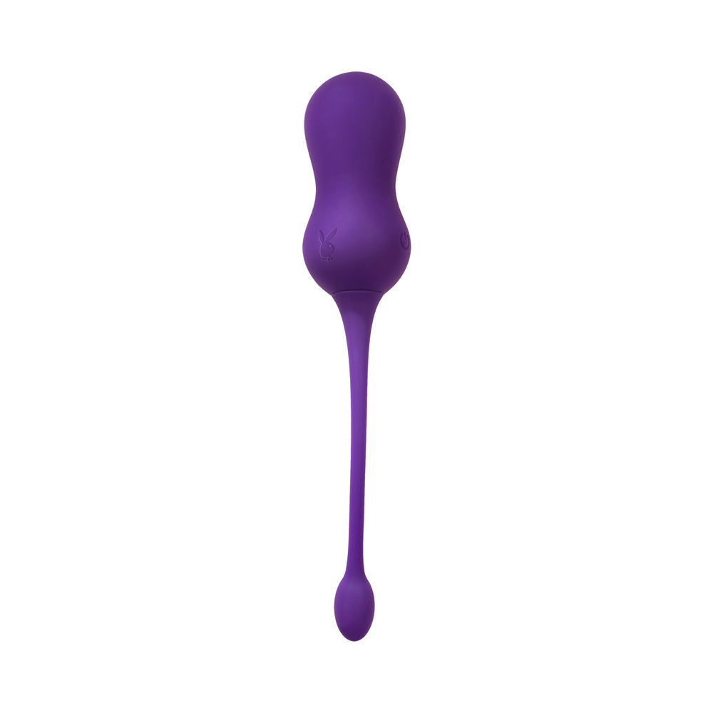 Playboy Double Time Rechargeable Remote Controlled Vibrating Silicone Dual Kegel Balls Acai