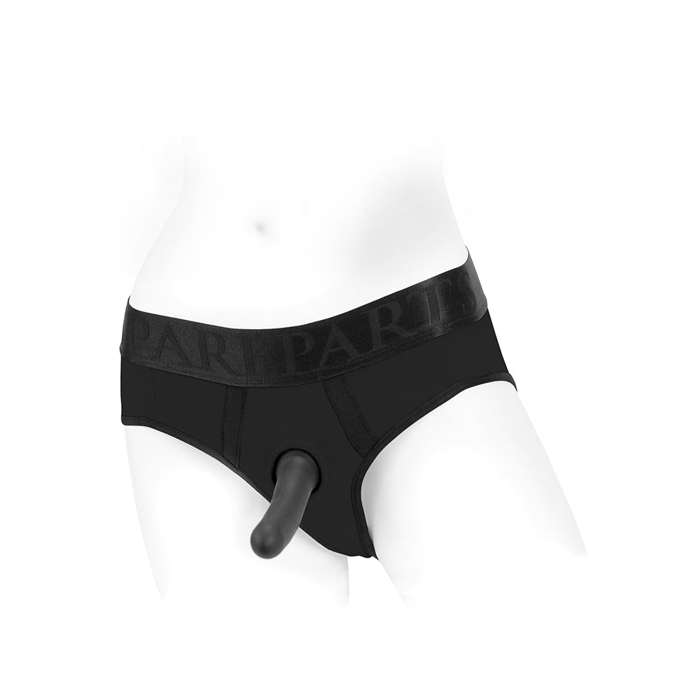 SpareParts Tomboi Nylon Briefs Harness Black Size 2XL