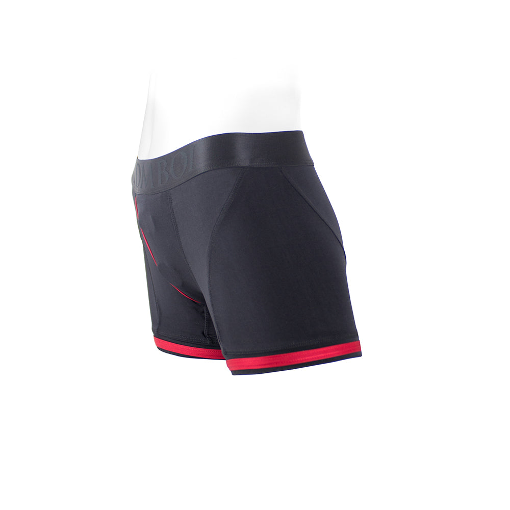 SpareParts Tomboii Nylon Boxer Briefs Harness Black/Red Size 4XL