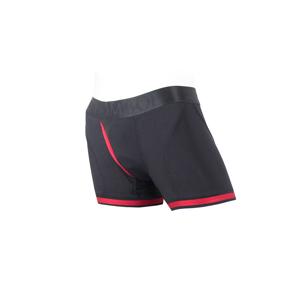 SpareParts Tomboii Nylon Boxer Briefs Harness Black/Red Size 4XL