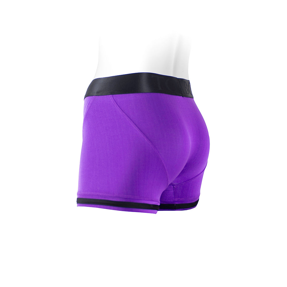 SpareParts Tomboii Nylon Boxer Briefs Harness Purple/Black Size L