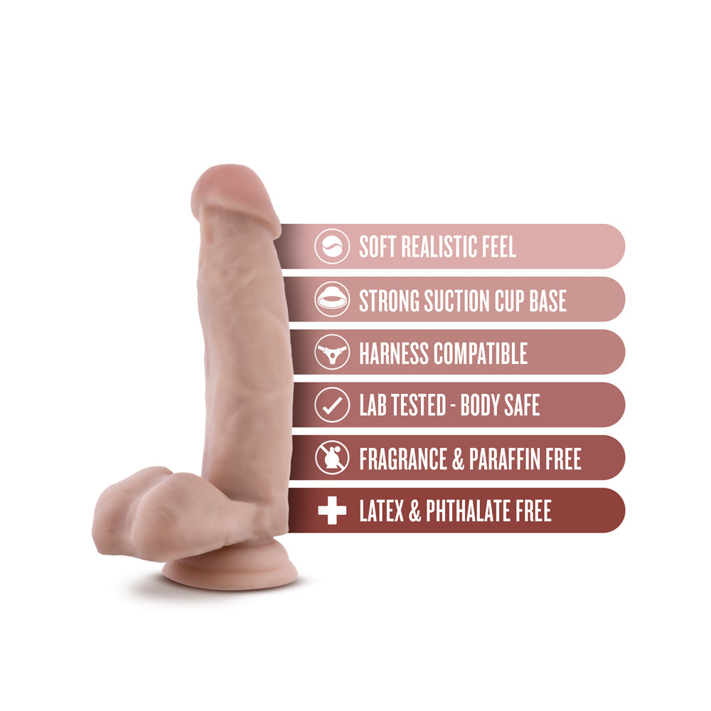 Dr. Skin Dr. Mark 7 in. Dildo with Balls Beige