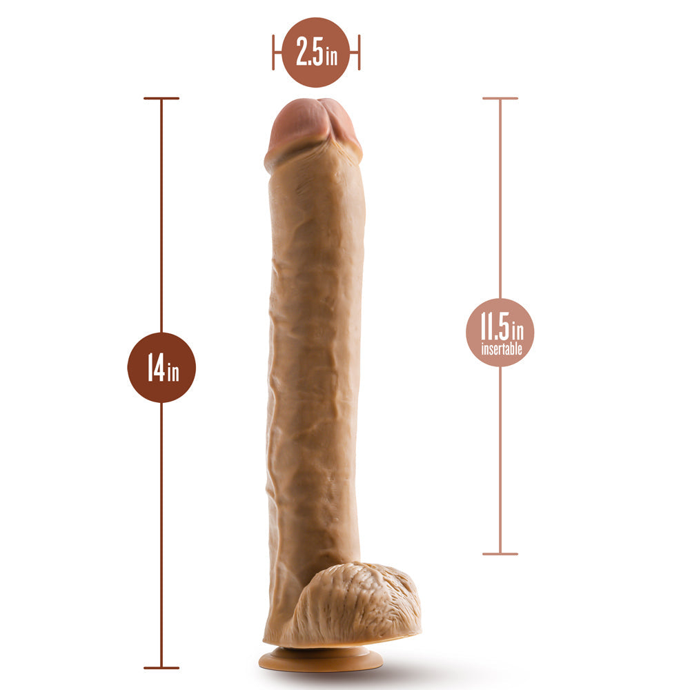 Dr. Skin Dr. Michael 14 in. Dildo with Balls Tan