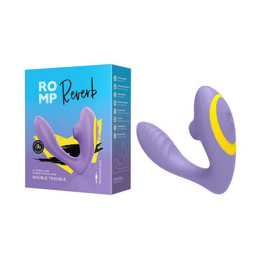 ROMP Reverb Rechargeable Silicone Clitoral and G-Spot Stimulator Purple - product photo