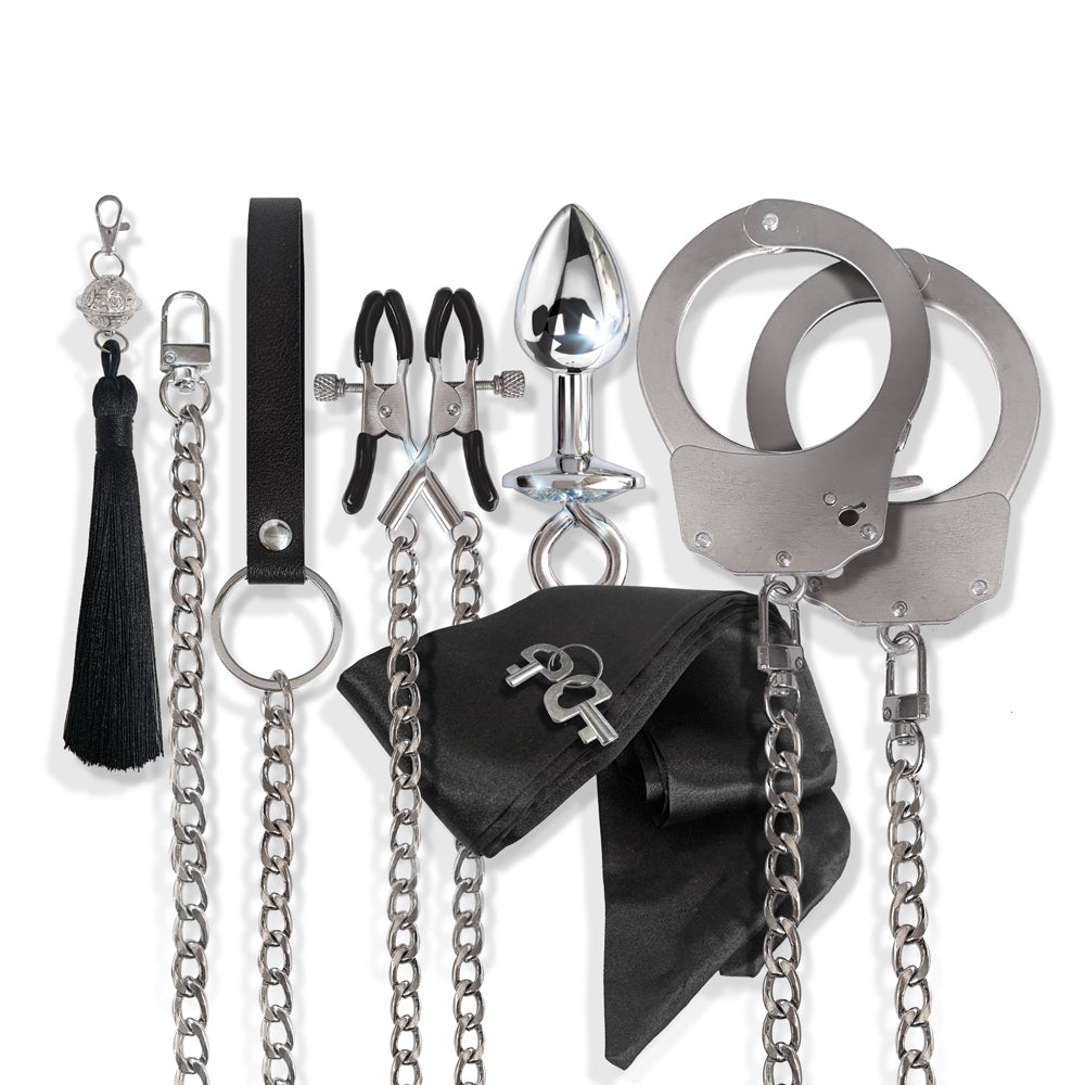 Nixie Metal Bondage 8-Piece Kit Silver