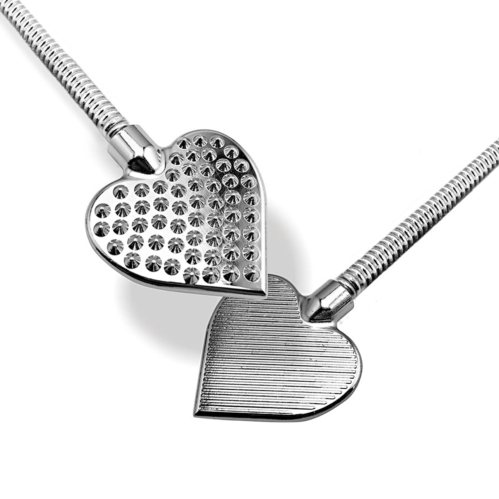 Nixie Metal Riding Crop Flaming Heart