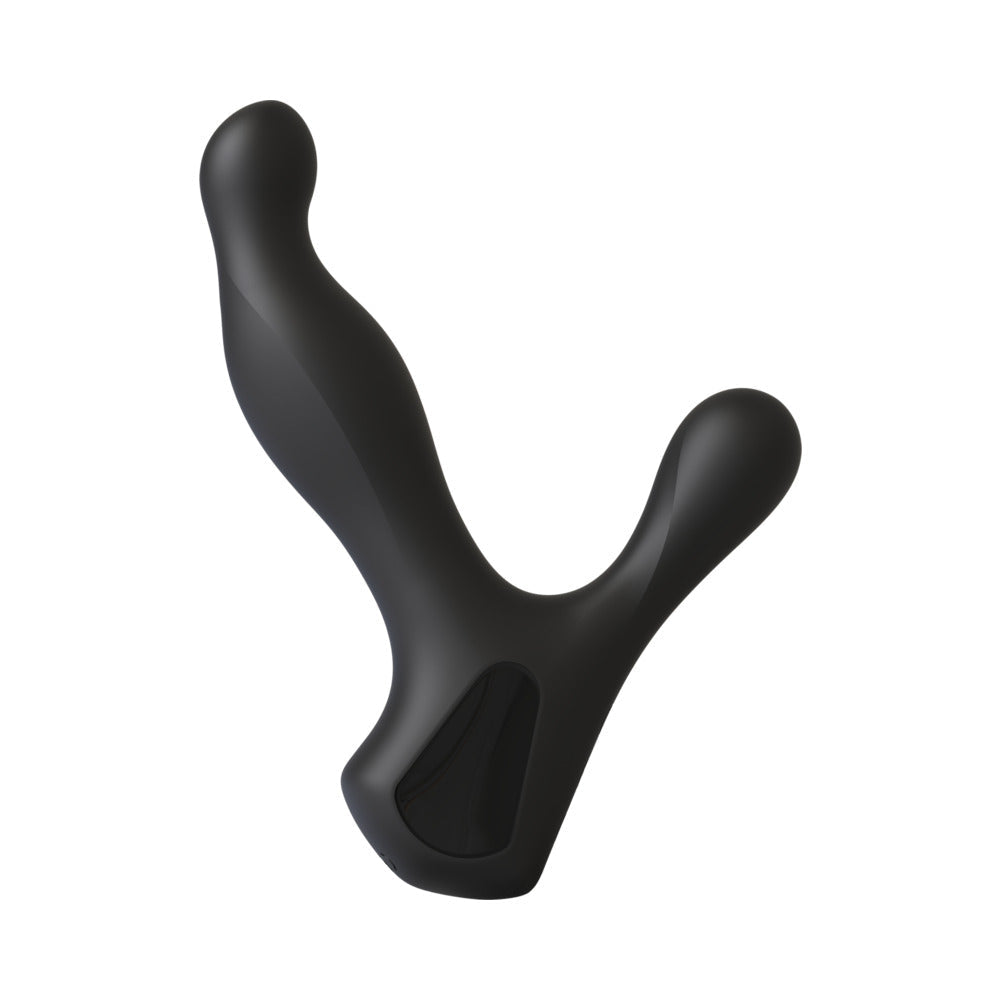 Merci Ultimate Rim Job Silicone Prostate Massager with Rotating Ridges Black