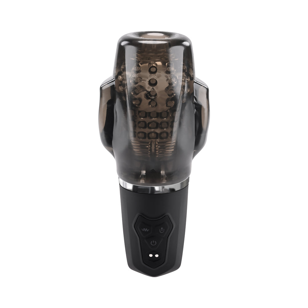 Zero Tolerance A Sucking Good Time Rechargeable Vibrating Stroker Black Smoke