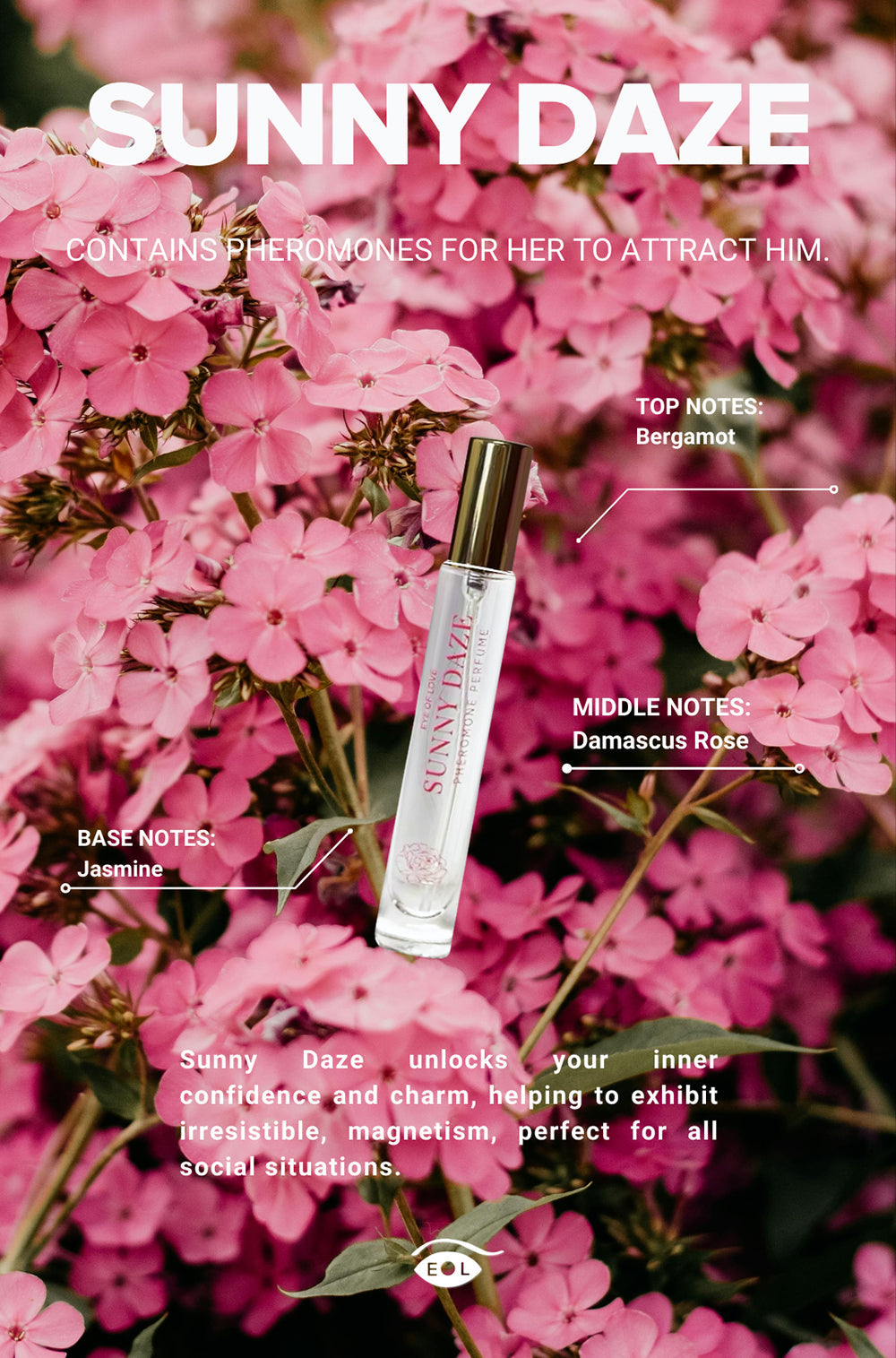 Eye of Love Bloom Attract Him Pheromone Parfum Sunny Daze 0.34 oz.