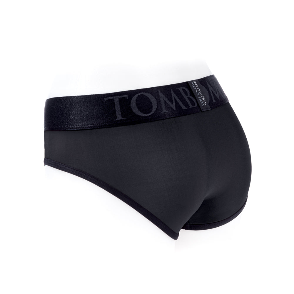 SpareParts Tomboi Cover Brief Style Underwear Harness Nylon Black/Black XXS